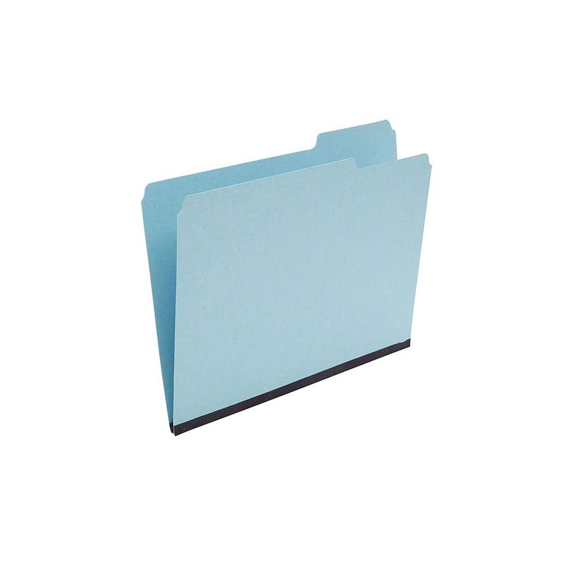 Staples 606798 Pressboard File Folders 3 Tab Letter Blue 25/Box - Image 3